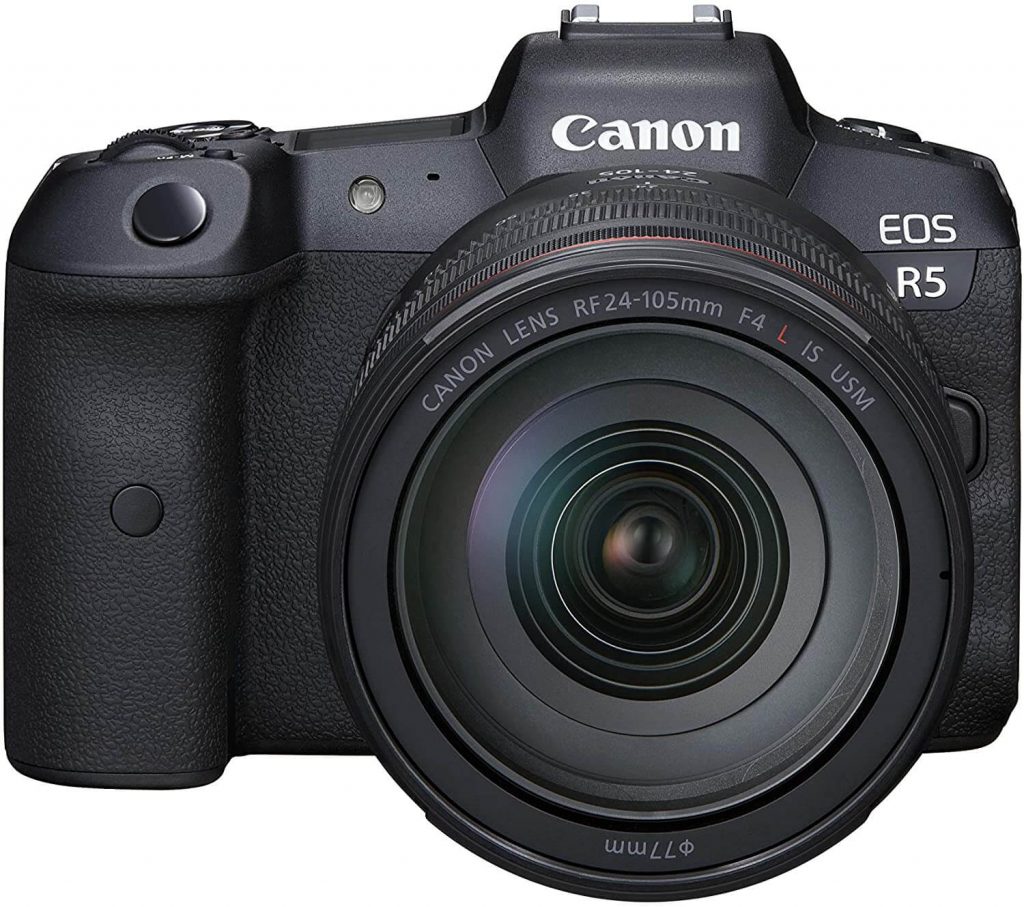 Canon EOS R5 with lens (fron view)