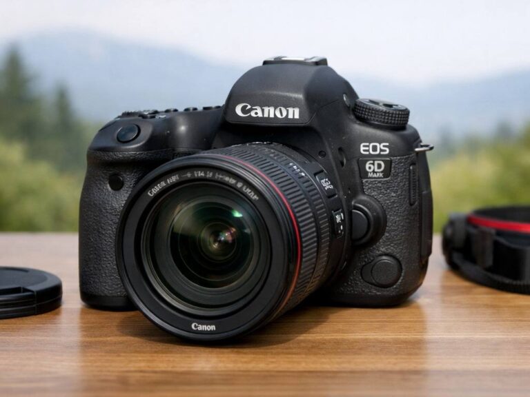 Canon EOS 6D Mark II DSLR camera body front three-quarter view