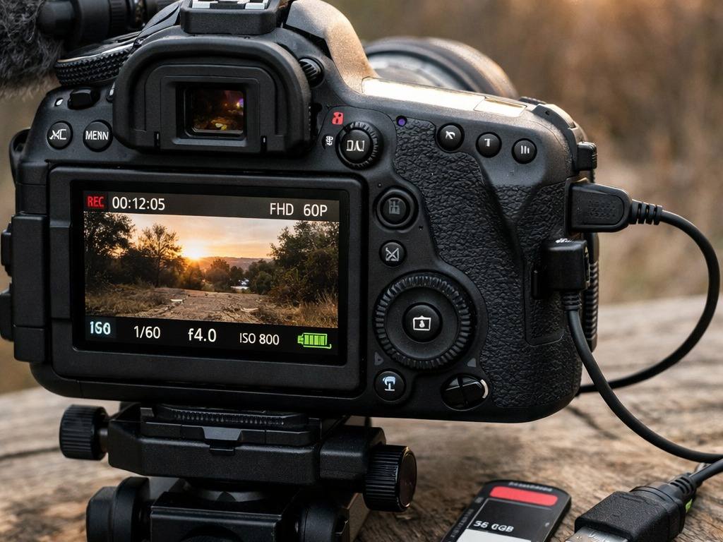 Canon EOS 6D Mark II with vari-angle screen open for video shooting