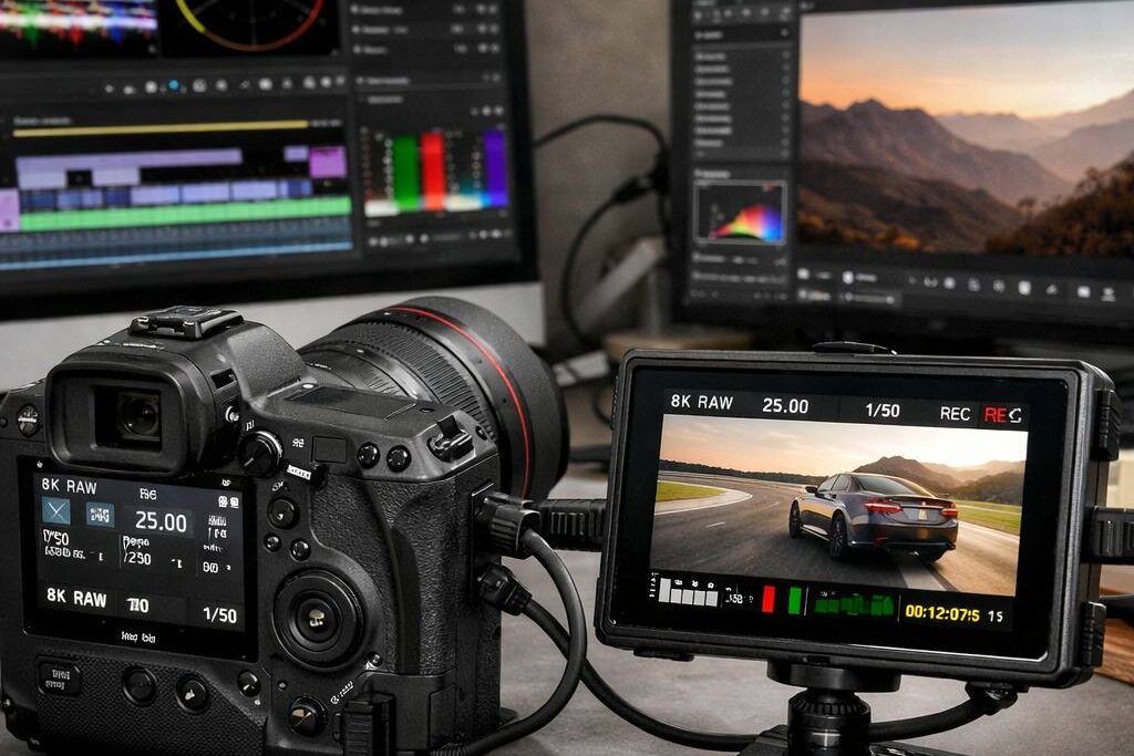 Canon R1 video and hybrid workflow controls