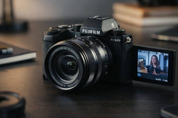 Fujifilm X-S20 mirrorless camera for travel photo and video work