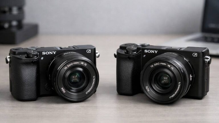 Sony a6000 and Sony a6100 mirrorless cameras compared