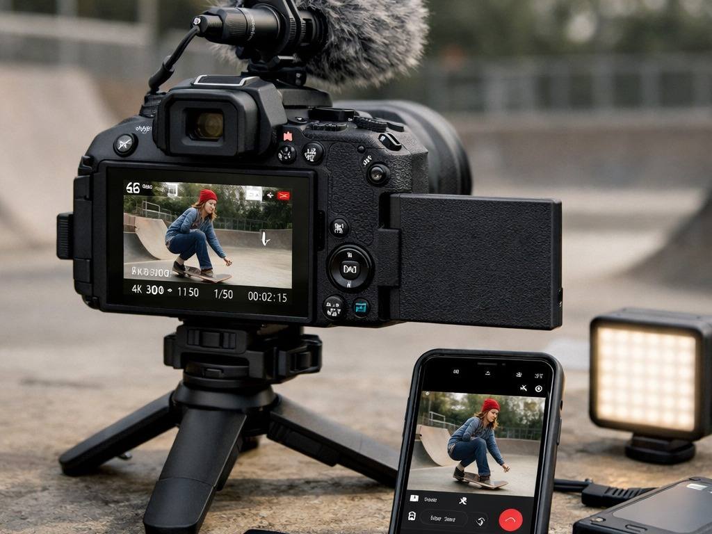 Canon EOS R10 configured for 4K video recording