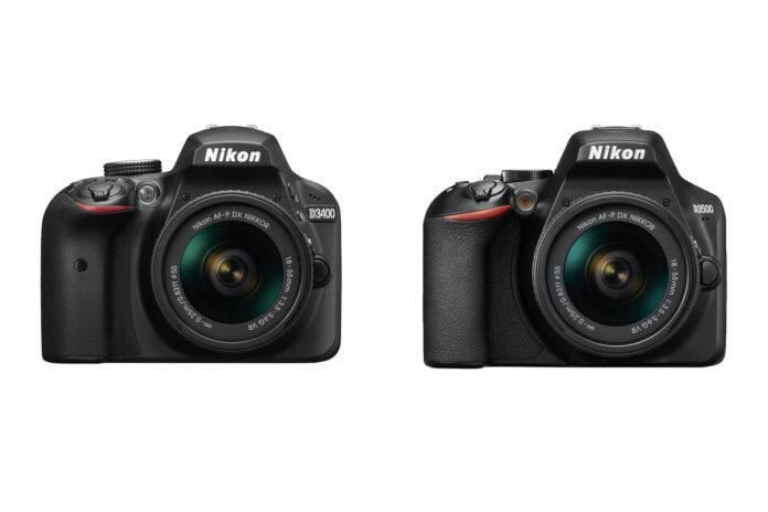 Nikon D3400 and D3500 DSLR comparison Nikon D3400 and Nikon D3500 DSLR cameras side by side