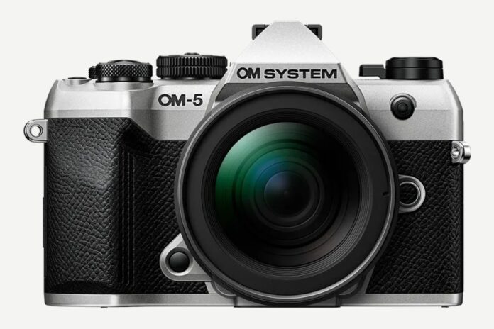 OM System OM-5 Mark II mirrorless camera Silver OM System OM-5 Mark II mirrorless camera with 12-45mm lens