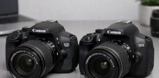 Canon T3i vs T7: Which Used DSLR Should You Buy? Canon Rebel T3i and T7 DSLR cameras side by side